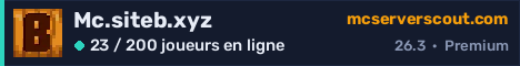 Bannière du serveur Mc.siteb.xyz