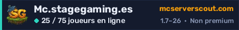 Bannière du serveur Mc.stagegaming.es