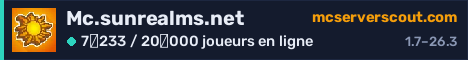 Bannière du serveur Mc.sunrealms.net