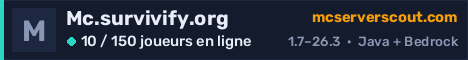 Bannière du serveur Mc.survivify.org