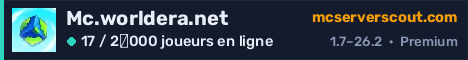 Bannière du serveur Mc.worldera.net