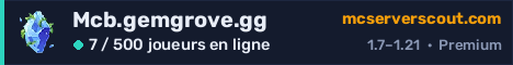 Bannière du serveur Mcb.gemgrove.gg
