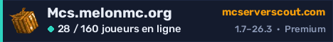 Bannière du serveur Mcs.melonmc.org