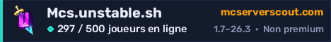 Bannière du serveur Mcs.unstable.sh