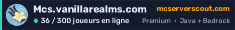 Bannière du serveur Mcs.vanillarealms.com