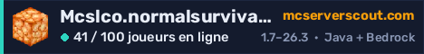 Bannière du serveur Mcslco.normalsurvival.com