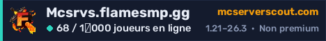 Bannière du serveur Mcsrvs.flamesmp.gg