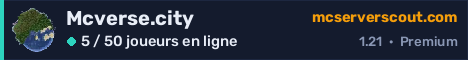 Bannière du serveur Mcverse.city