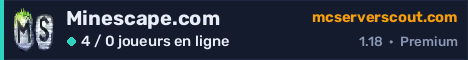 Bannière du serveur Minescape.com