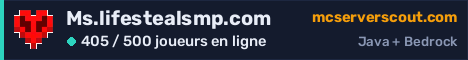 Bannière du serveur Ms.lifestealsmp.com