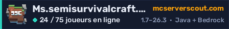 Bannière du serveur Ms.semisurvivalcraft.com