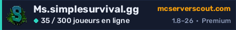 Bannière du serveur Ms.simplesurvival.gg