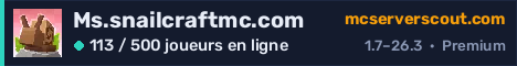 Bannière du serveur Ms.snailcraftmc.com
