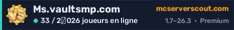 Bannière du serveur Ms.vaultsmp.com