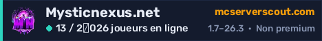 Bannière du serveur Mysticnexus.net