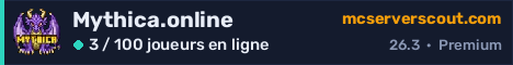 Bannière du serveur Mythica.online