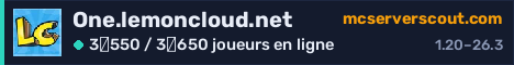 Bannière du serveur One.lemoncloud.net