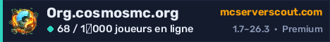 Bannière du serveur Org.cosmosmc.org
