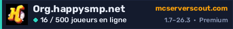 Bannière du serveur Org.happysmp.net