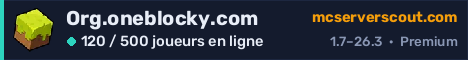Bannière du serveur Org.oneblocky.com