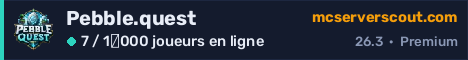 Bannière du serveur Pebble.quest