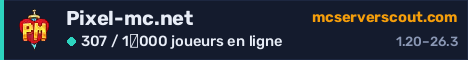 Bannière du serveur Pixel-mc.net