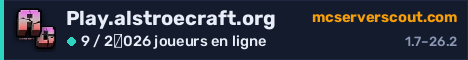 Bannière du serveur Play.alstroecraft.org