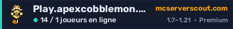 Bannière du serveur Play.apexcobblemon.com