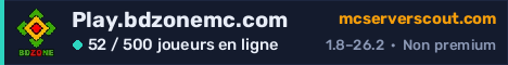 Bannière du serveur Play.bdzonemc.com