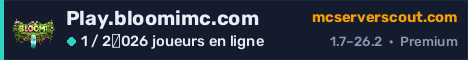 Bannière du serveur Play.bloomimc.com