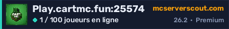 Bannière du serveur Play.cartmc.fun:25574