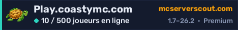 Bannière du serveur Play.coastymc.com