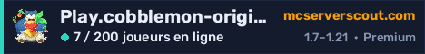 Bannière du serveur Play.cobblemon-origins.com
