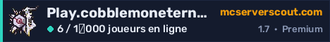 Bannière du serveur Play.cobblemoneternals.com