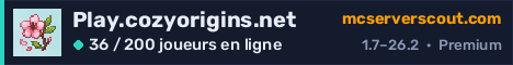 Bannière du serveur Play.cozyorigins.net