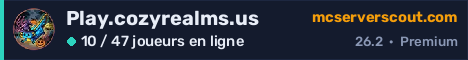 Bannière du serveur Play.cozyrealms.us