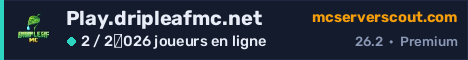 Bannière du serveur Play.dripleafmc.net