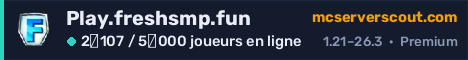 Bannière du serveur Play.freshsmp.fun