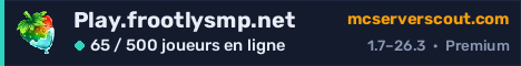 Bannière du serveur Play.frootlysmp.net