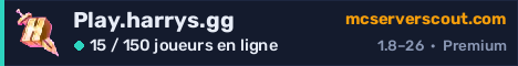 Bannière du serveur Play.harrys.gg