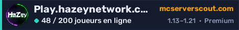 Bannière du serveur Play.hazeynetwork.com