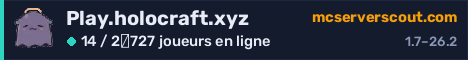 Bannière du serveur Play.holocraft.xyz