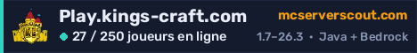 Bannière du serveur Play.kings-craft.com