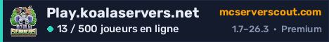 Bannière du serveur Play.koalaservers.net