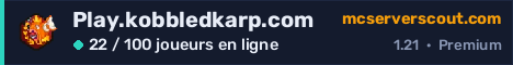 Bannière du serveur Play.kobbledkarp.com