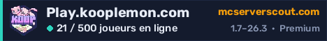 Bannière du serveur Play.kooplemon.com