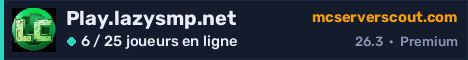 Bannière du serveur Play.lazysmp.net