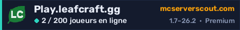 Bannière du serveur Play.leafcraft.gg