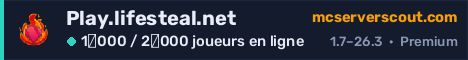 Bannière du serveur Play.lifesteal.net