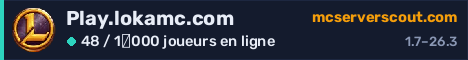 Bannière du serveur Play.lokamc.com